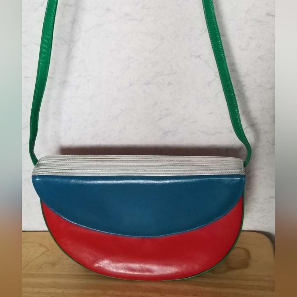 Vintage Leather Colorblock Bag